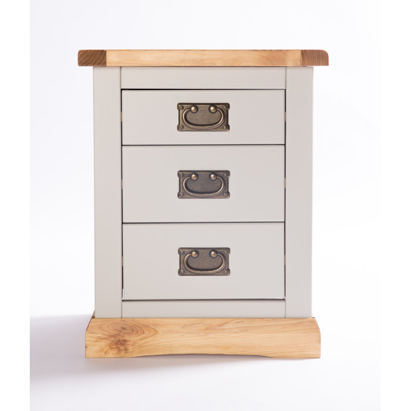 Saskia 45cm W Solid + Manufactured Wood Bedside Table