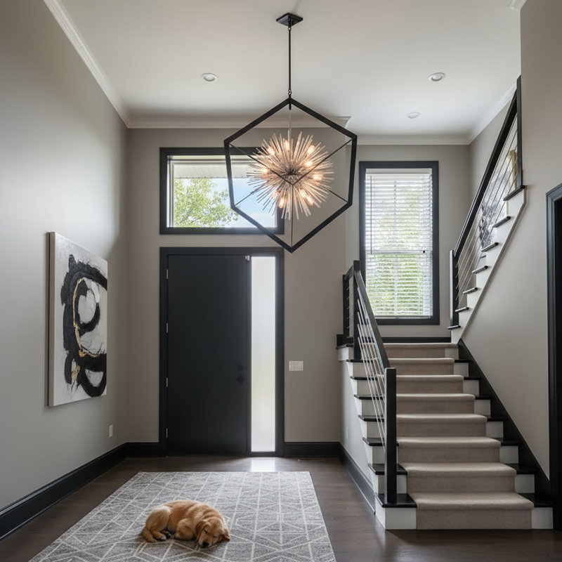 Sunburst 12 - Light Dimmable Sputnik Modern Linear Chandelier