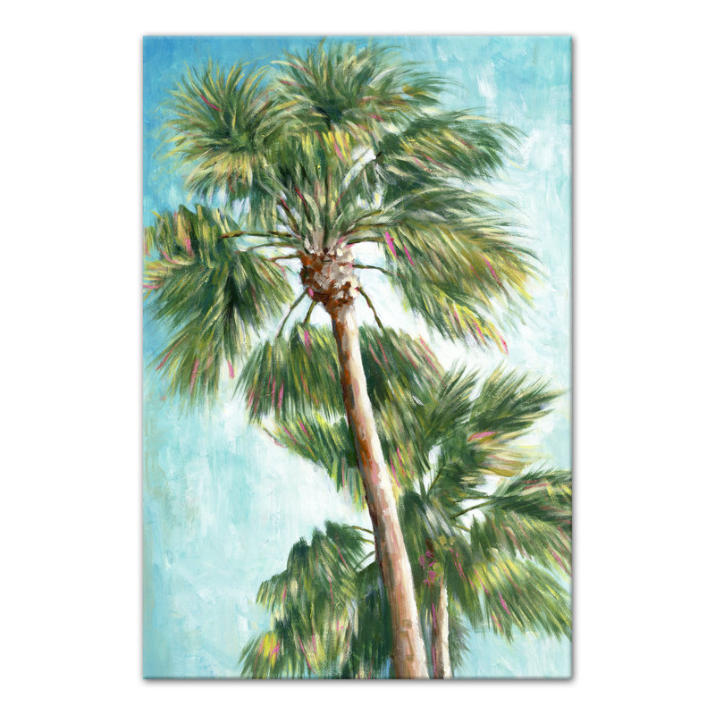 « tropical palm trees », impression sur toile, H 36 po x l 24 po x P 1,25 po