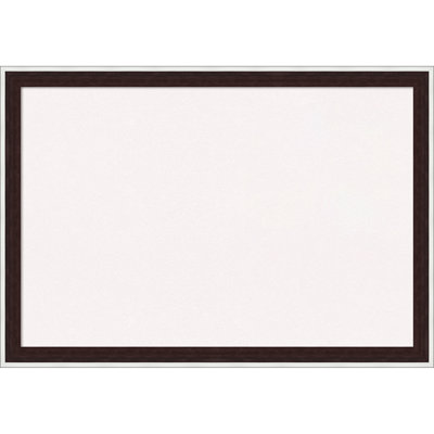 Maya espresso avec cadre argenté, tableau blanc en liège, tableau d'organisation, tableau d'affichage