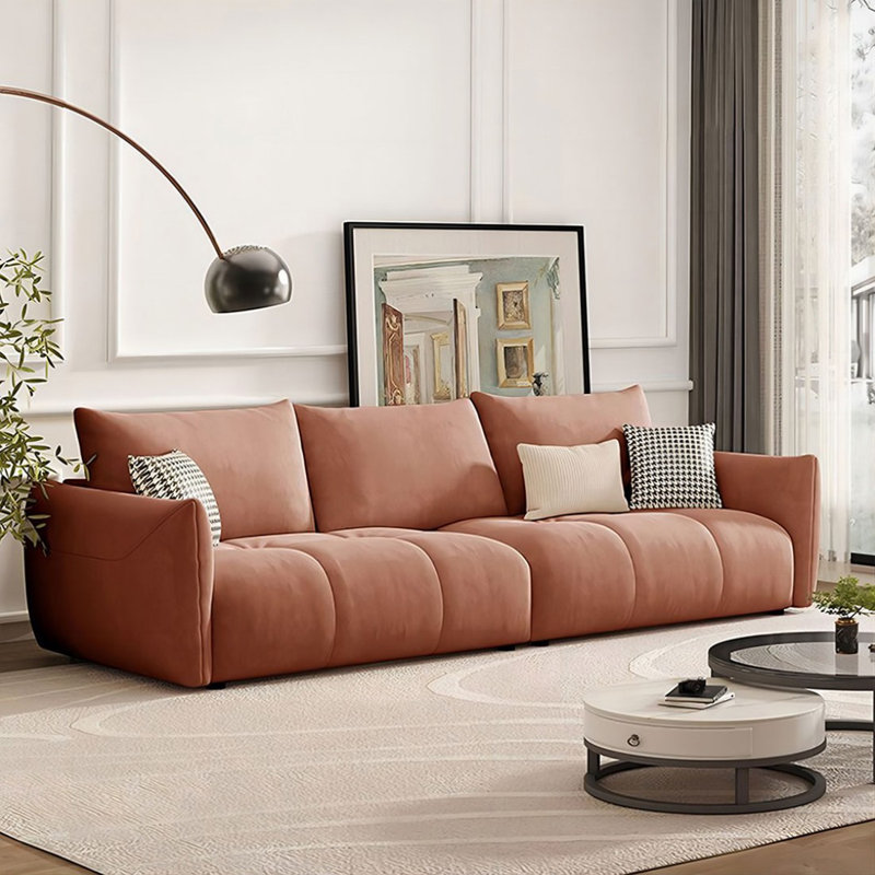 Canapé moderne et simple en velours pour salon, 32.28"H*106.3"W*37.4"D