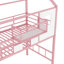 Lit mezzanine en métal avec toit et boîte de rangement-71857792