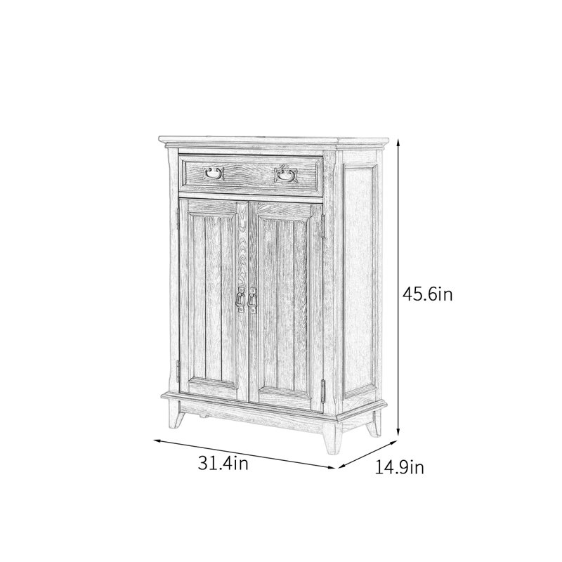 16 Pair Shoe Storage Cabinet, Brown