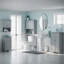 Armoire de rangement pour salle de bain et salle de lavage à deux portes avec tiroir et tablette réglable Somerset de RiverRidge -26618192