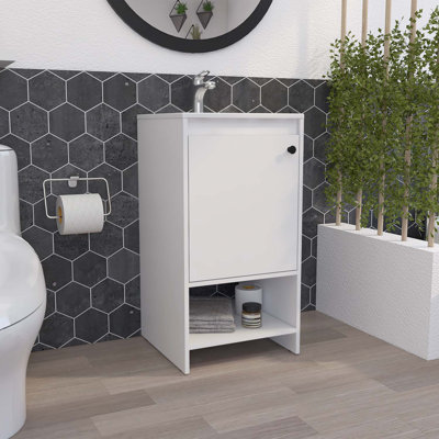 Bruto Free Standing Vanity Cabinet with Open shelf