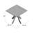 Square Acacia Solid Wood Outdoor Dining Table , 35.5 " W 35.5 " D