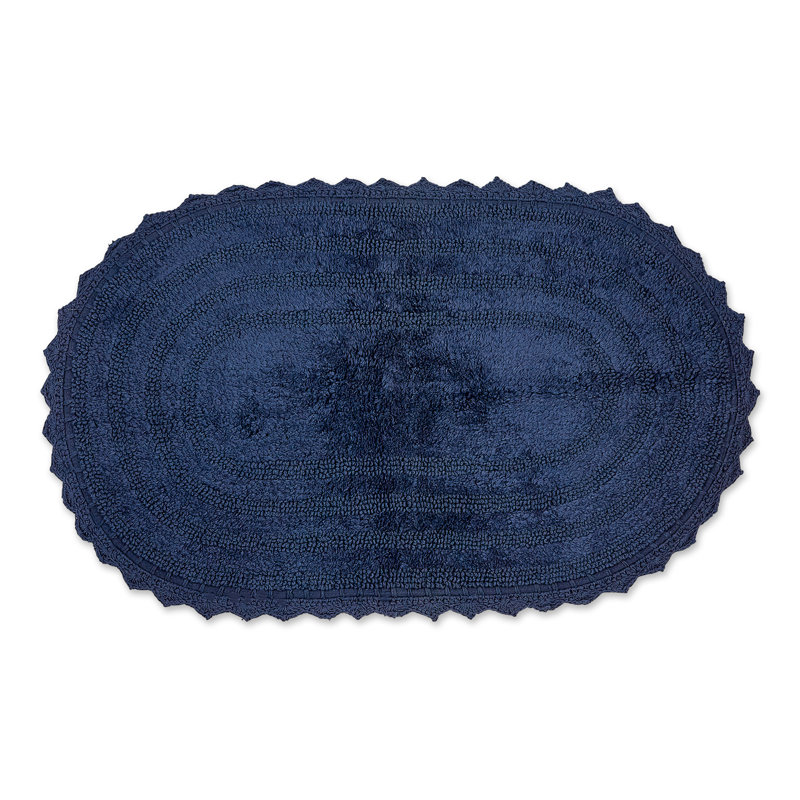Cotton Bath Mat, 21" W x 34" L, Blue