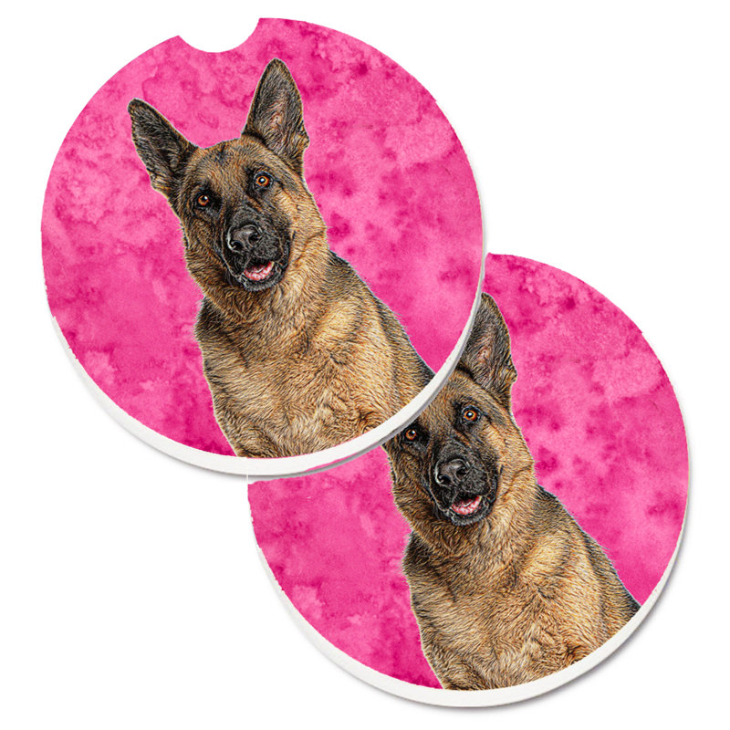 Sous-verre barbu collie voiture, Berger allemand