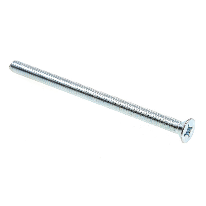 Vis à métaux, tête plate, embout cruciforme, acier galvanisé de 1/4 po à 20 po x 4 po (paquet de 20), Plaqué zinc