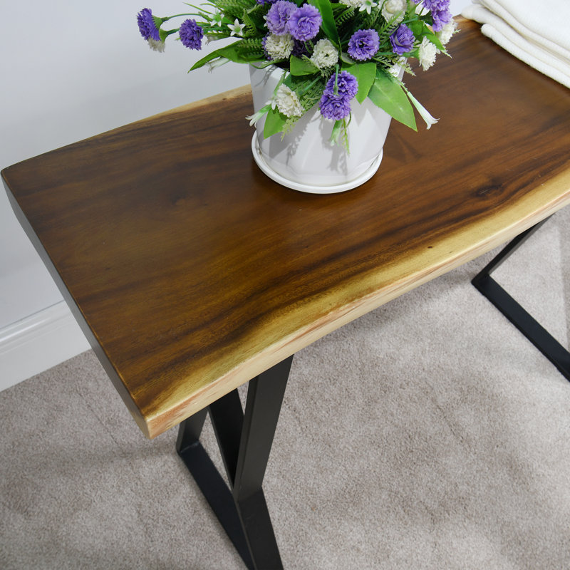 Solid Wood Top Console Table, 86.4cm H x 119.4cm W x 33cm D