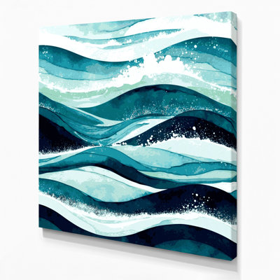Art mural sur toile bleu