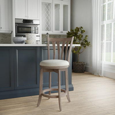 Asharn Swivel Upholstered Counter Stool