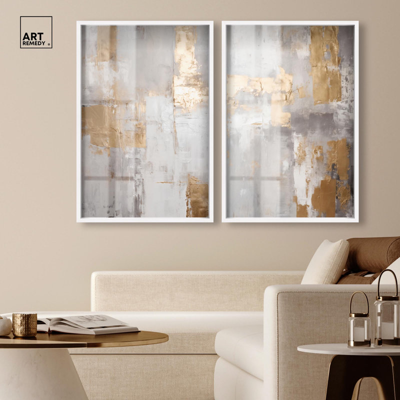 Tranquility Gold Art , Noir, H 16 po x l 11 po