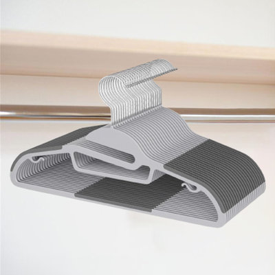 Heavy-Duty Plastic Hangers, Non-Slip Design, 0.2-Inch Thick, 360? Swivel Hook, Space-Saving, Ideal For Bedroom Closets, Shirts, Pants, Sturdy Enough For Coats