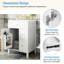 Meuble-lavabo blanc de 24 po avec lavabo en céramique, fonction de fermeture en douceur, rangement intelligent pour les articles essentiels du quotidien et instructions de montage faciles, tiroirs, articles de toilette, surface propre