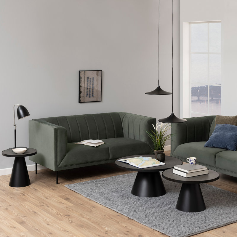 Balliet Coffee Table, 40 H x 65.70 W x 65.70 D cm, Black Top/Black Base