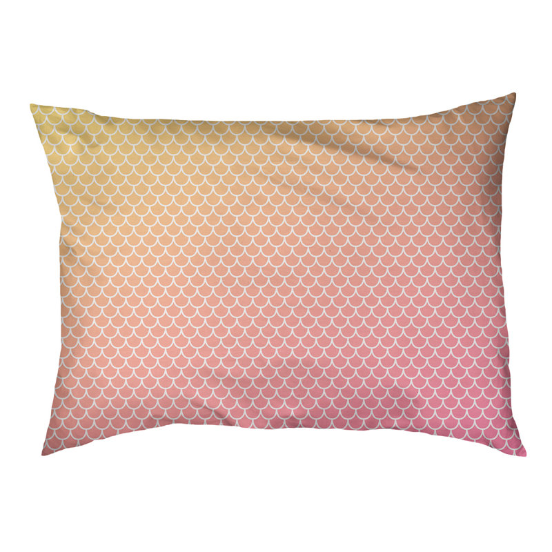 Coussin d'extérieur Campion, Très grand (l 52 po x P 42 po x H 17 po), Jaune clair / rose