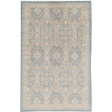 High-Quality Hand-Knotted Light Blue/Beige Area Rug