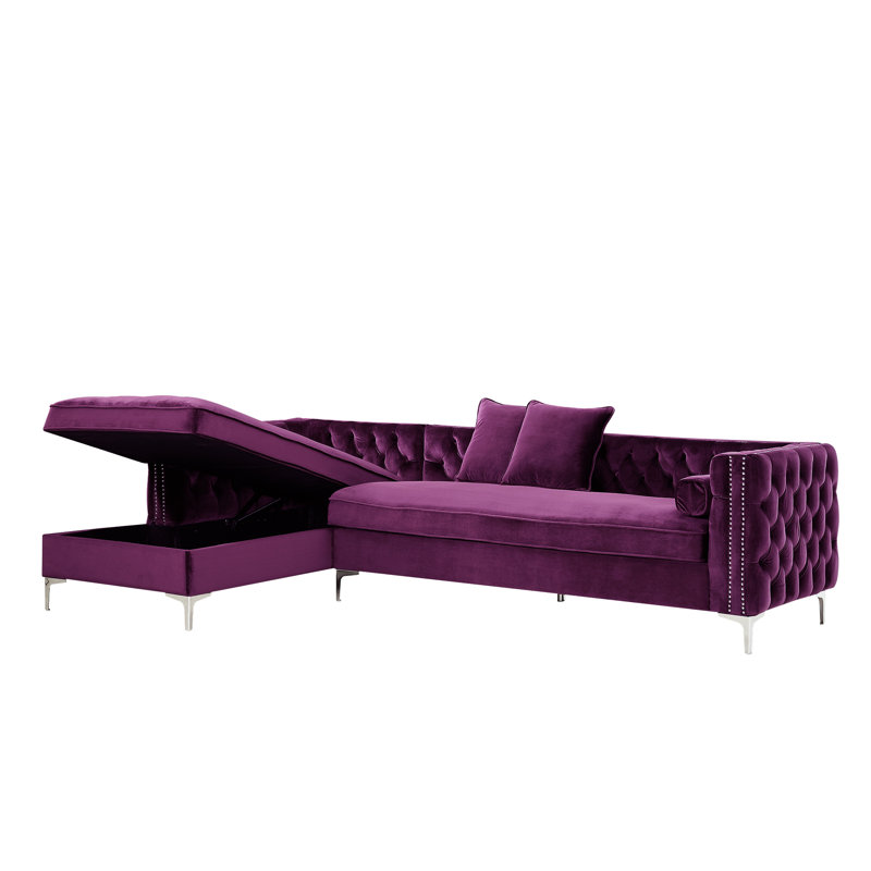 Canapé modulaire réversible Leonardo, Orienté à gauche (vu de face), Mauve