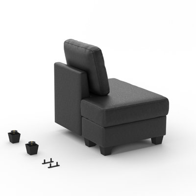 Repose-pieds gauche en similicuir