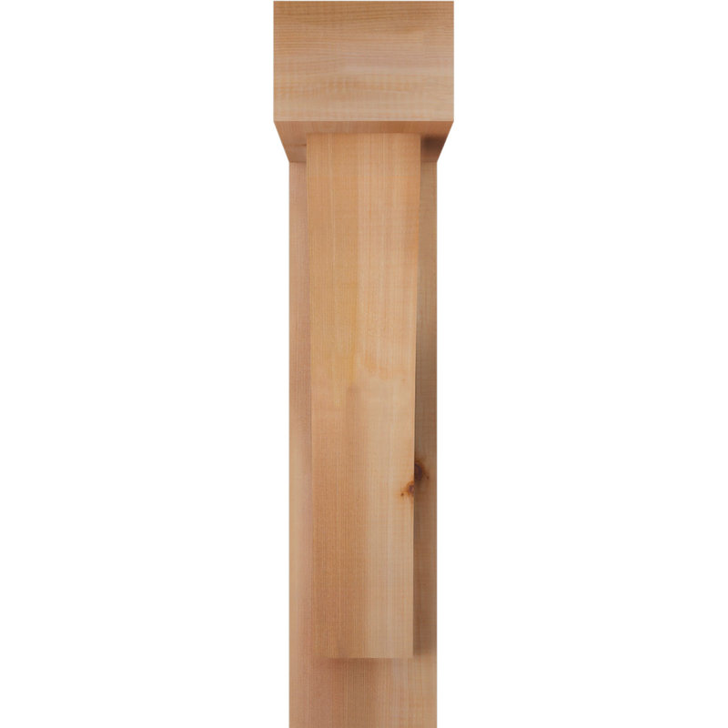 Support de bloc Thorton avec entretoise décalée, 28 x 20, Cèdre rouge occidental de l 6 po (scié brut)
