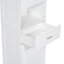 Grande armoire de salle de bain avec panier à linge, grand panier à linge inclinable et armoire de rangement supérieure-977654069