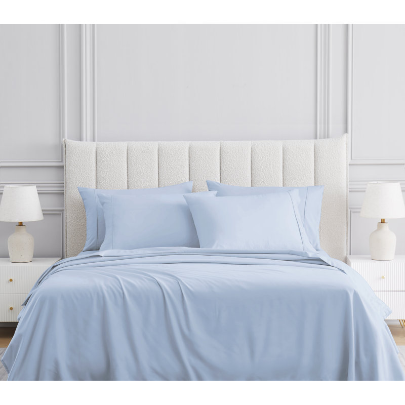 Hamilton Heights Microfiber Sheet Set, Queen Sheet Set with 2 Pillowcases, Blue