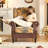 Moneak Retro Single Chenille Recliner with High Back
