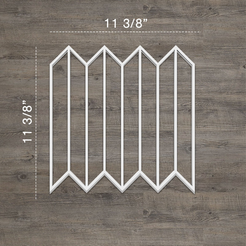 Panneaux muraux décoratifs Conroe, H 11,375 po x l 11,375 po x P 0,375 po