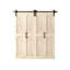 Plateau arqué assemblé de 84 po Porte de grange double pliante Knotty-111533201-111533198
