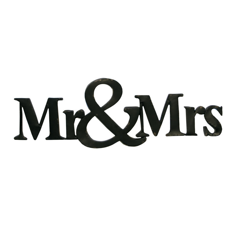 Décoration murale antique «Mr & Mme»