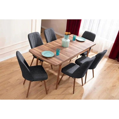 Ensemble de table et chaises de salle à manger extensible