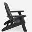 Chaise Adirondack noire en polyéthylène haute densité robuste pour la détente au bord de la piscine, du patio et du jardin