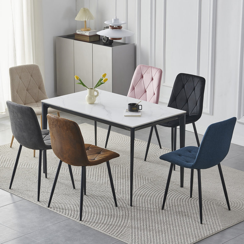 Aniel Polyester Dining Chair, Pink