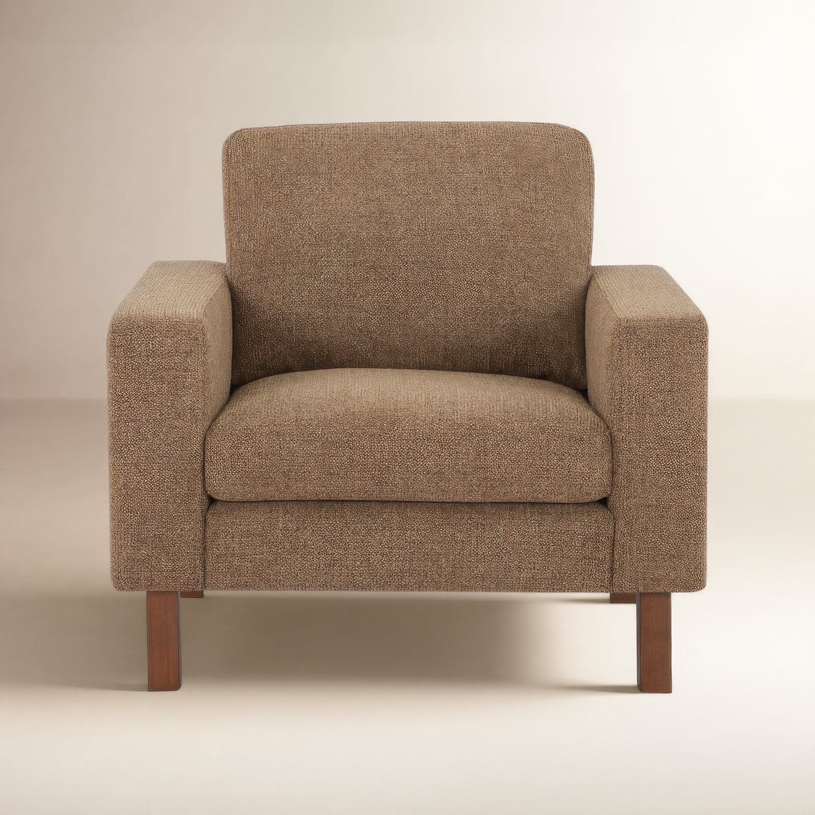 Lobos Upholstered Armchair, Chocolate Chenille
