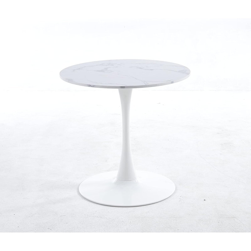 Shrivastava Mid Century Modern Dining Table/Coffee Table with Round Top & Pedestal Base, Functional Table for Kitchen, Dining & Living Room, Perfect for Breakfast Nooks & Kitchens