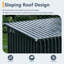 Remise de rangement en métal l 12 pi x P 4 pi avec pergola à toit rigide allongé