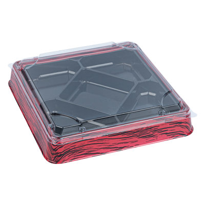 Restaurantware-LIDS ONLY: 8.2 x 8.2 x 0.8 Inch Clear Lids For Bento Boxes, 50 Disposable Container Lids - Bento Boxes Sold Separately, Tight Seal, Clear Plastic Lids, Ideal For Take Out