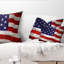  Coussin lombaire abstrait à grand drapeau américain