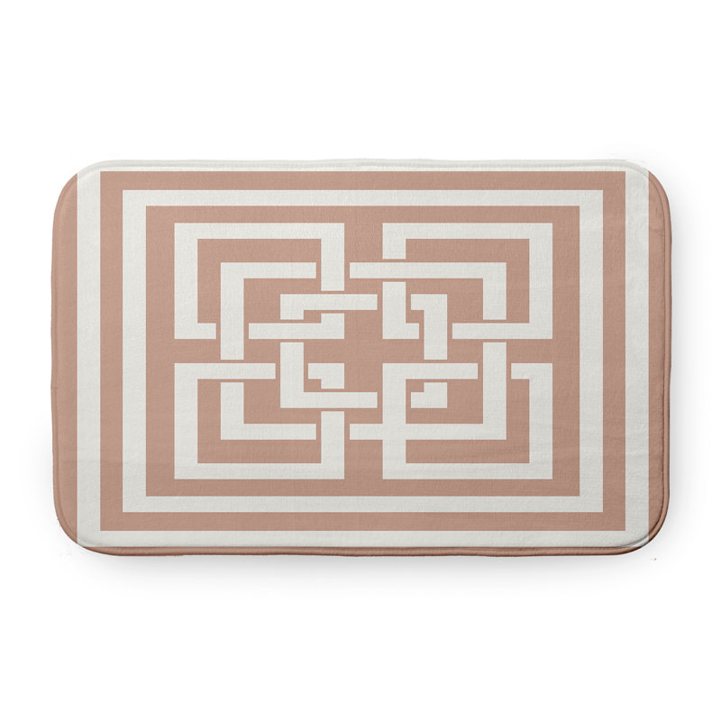 Tapis de bain Nantucket, L 21 po x L 34 po, Rose