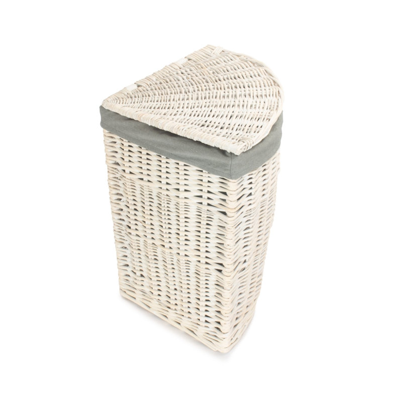 Alenia Wicker Laundry Basket, Cream