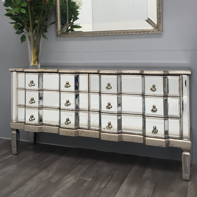 Ryley Solid Wood 373.38 cm W Chest of 6 Drawers