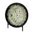 Decorative Charger Plate With Stand, Black And White Ceramic, 18 Inch