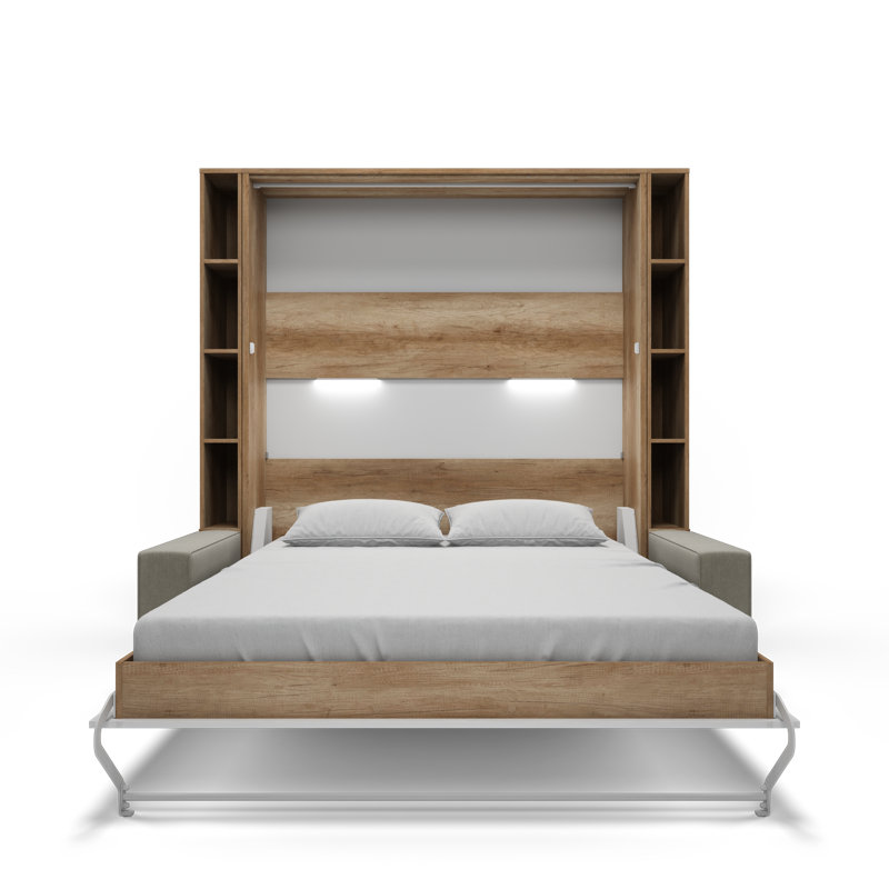 Chandkor Upholstered EU Kingsize - 160 X 200 Cm Bed, Brown/White/Sand