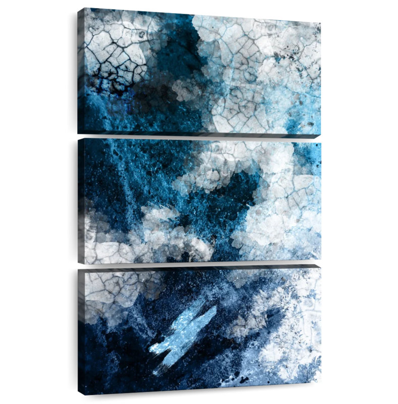 Bleu marine Avery abstrait, H 32 po x l 20 po