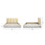 Capri Extended Headboard Cane Platform Bed, Antique White Polyester-128952858