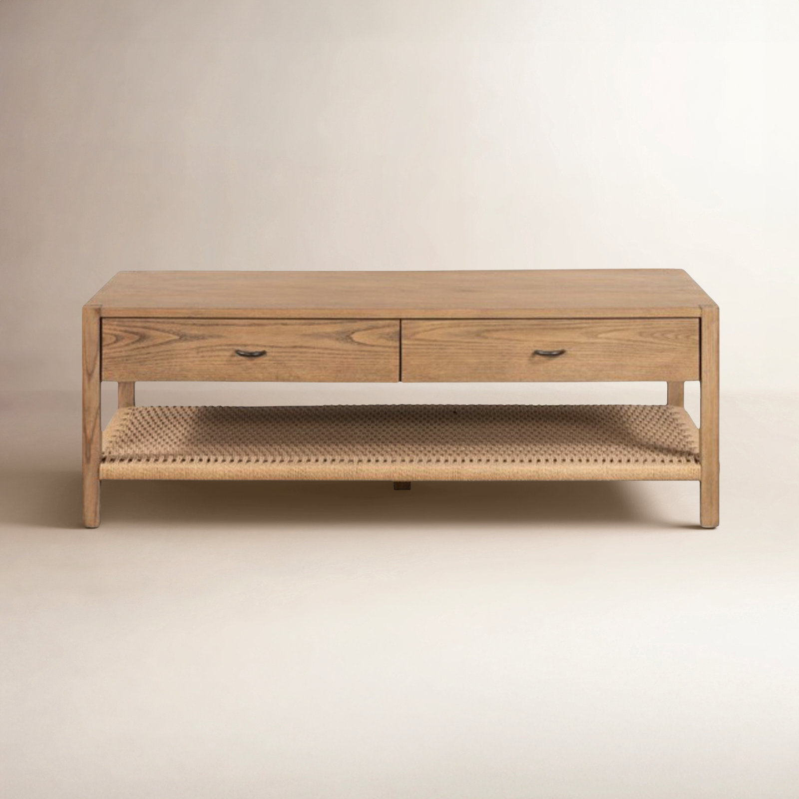 Deirdre Solid Wood Single Coffee Table, Dune Ash Veneer