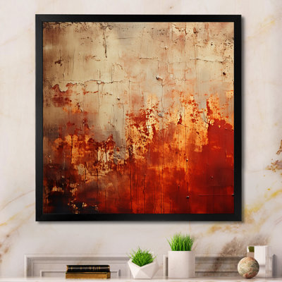 Orange Chaos Collage III - Abstract Collages Canvas Wall Art
