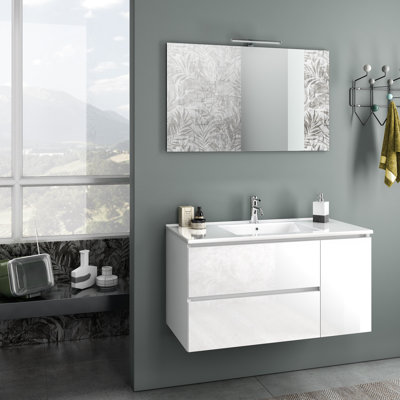 Sally 1000mm Single Bathroom Vanity with Integrated Ceramic Basin