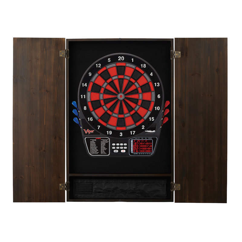 Armoire de jeu de fléchettes Viper Metropolitan Espresso Soft Tip et cible électronique Viper 797